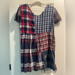 Intentionally frayed, plaid dress Urban Outfitter Urban Renewal size M